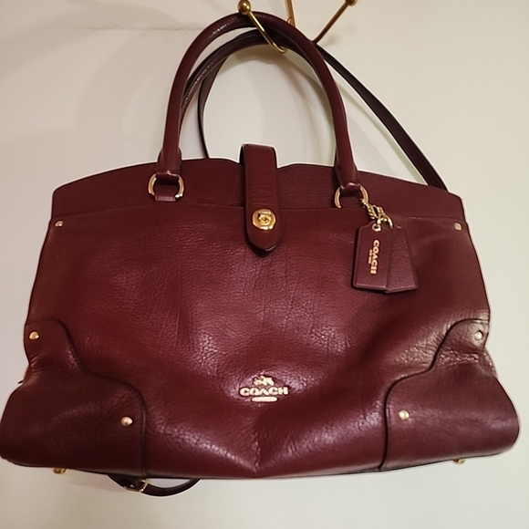 Coach Burgundy Leather Satchel